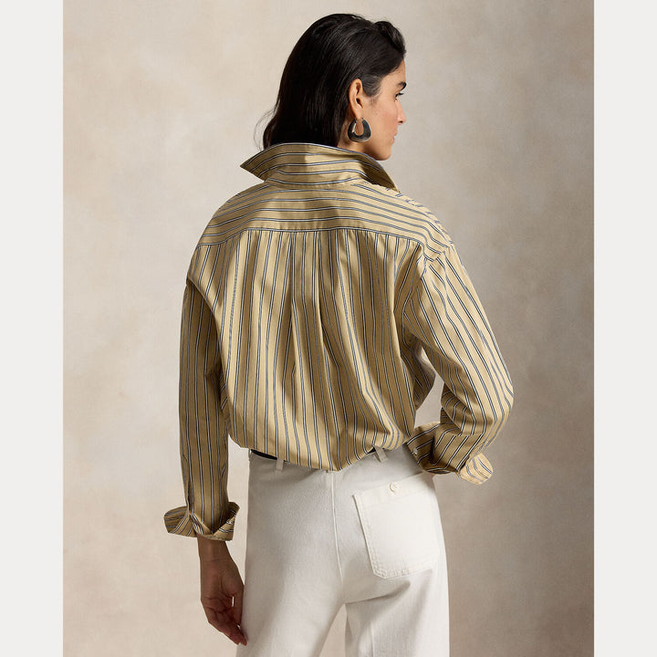 POLO Ralph Lauren Relaxed fit striped shirt-100% katoen-DAMES TOPS & BLOUSES-Bruin