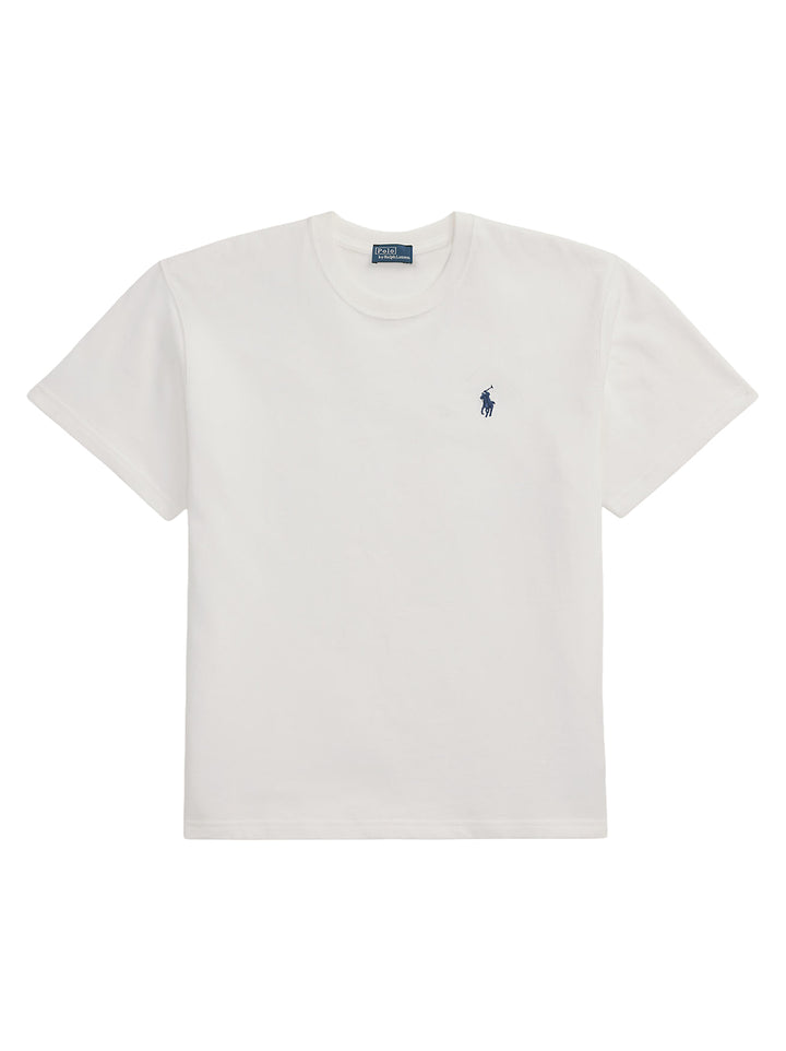 POLO Ralph Lauren – Relaxed Fit T-shirt Wit-100% katoen-DAMES TOPS & BLOUSES-Wit