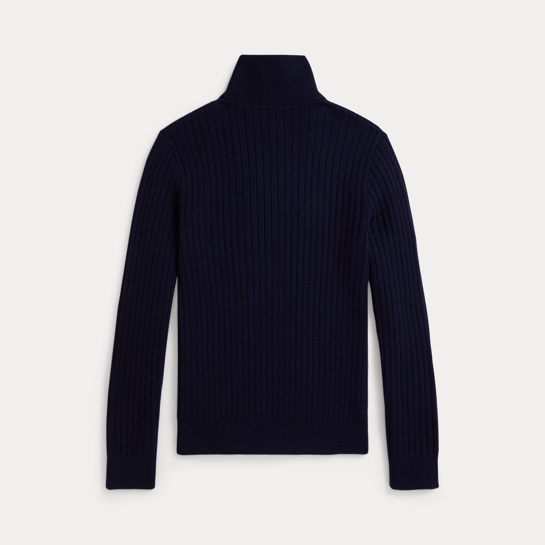 POLO Ralph Lauren Rib‑Knit Trui-55% wol, 45% katoen-HEREN TRUIEN & VESTEN-Blauw