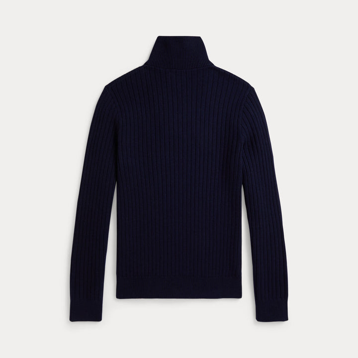 POLO Ralph Lauren Rib‑Knit Trui-55% wol, 45% katoen-HEREN TRUIEN & VESTEN-Blauw