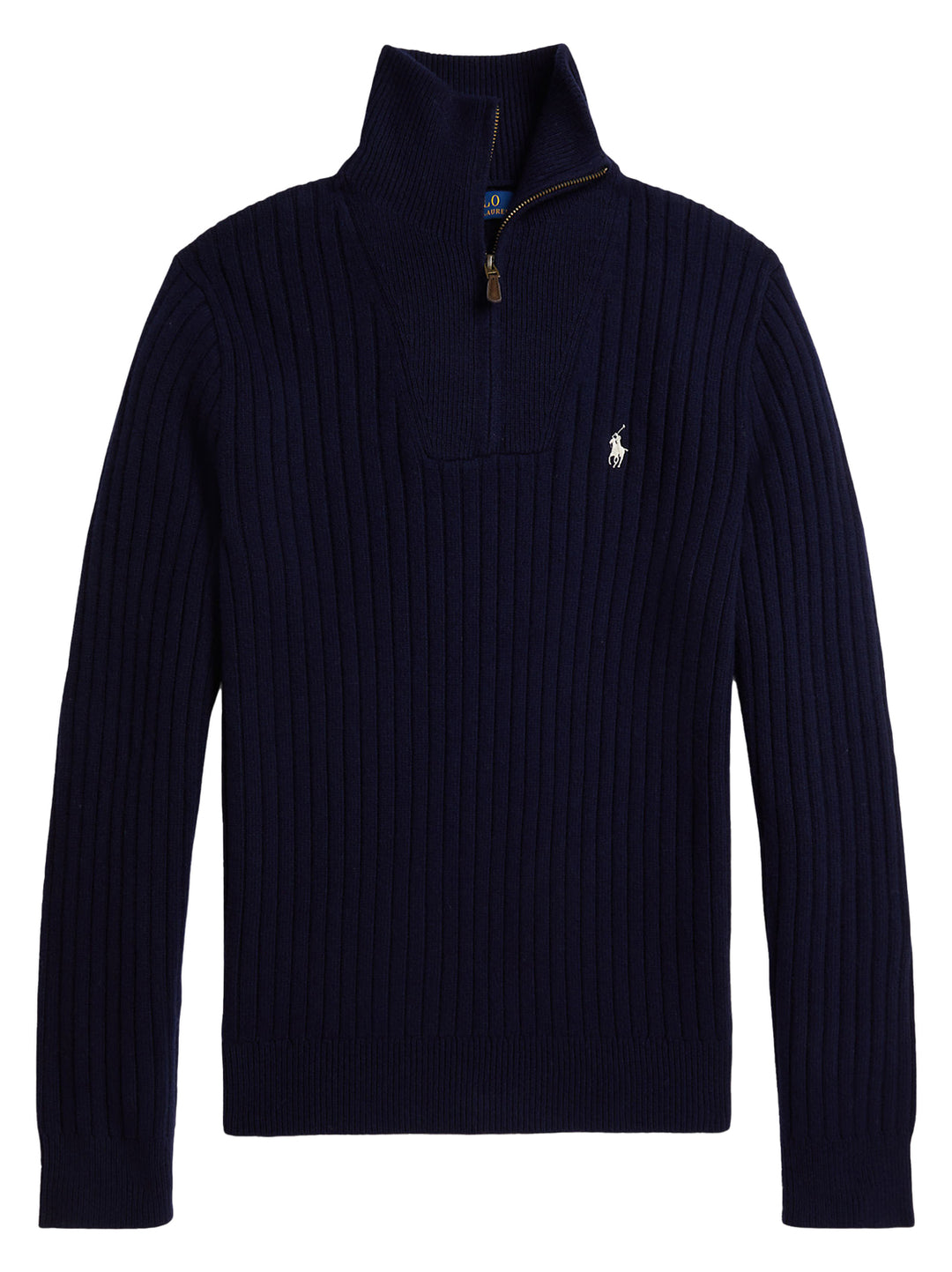POLO Ralph Lauren Rib‑Knit Trui-55% wol, 45% katoen-HEREN TRUIEN & VESTEN-Blauw