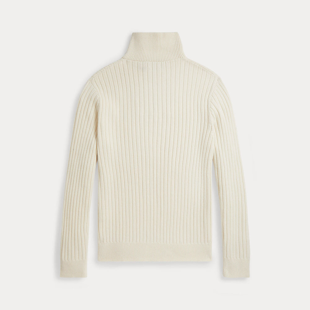 POLO Ralph Lauren Rib‑Knit Wool‑Cotton Quarter‑Zip-55% wol, 45% katoen-HEREN TRUIEN & VESTEN-Room