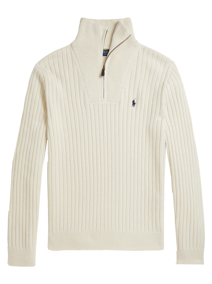POLO Ralph Lauren Rib‑Knit Wool‑Cotton Quarter‑Zip-55% wol, 45% katoen-HEREN TRUIEN & VESTEN-Room