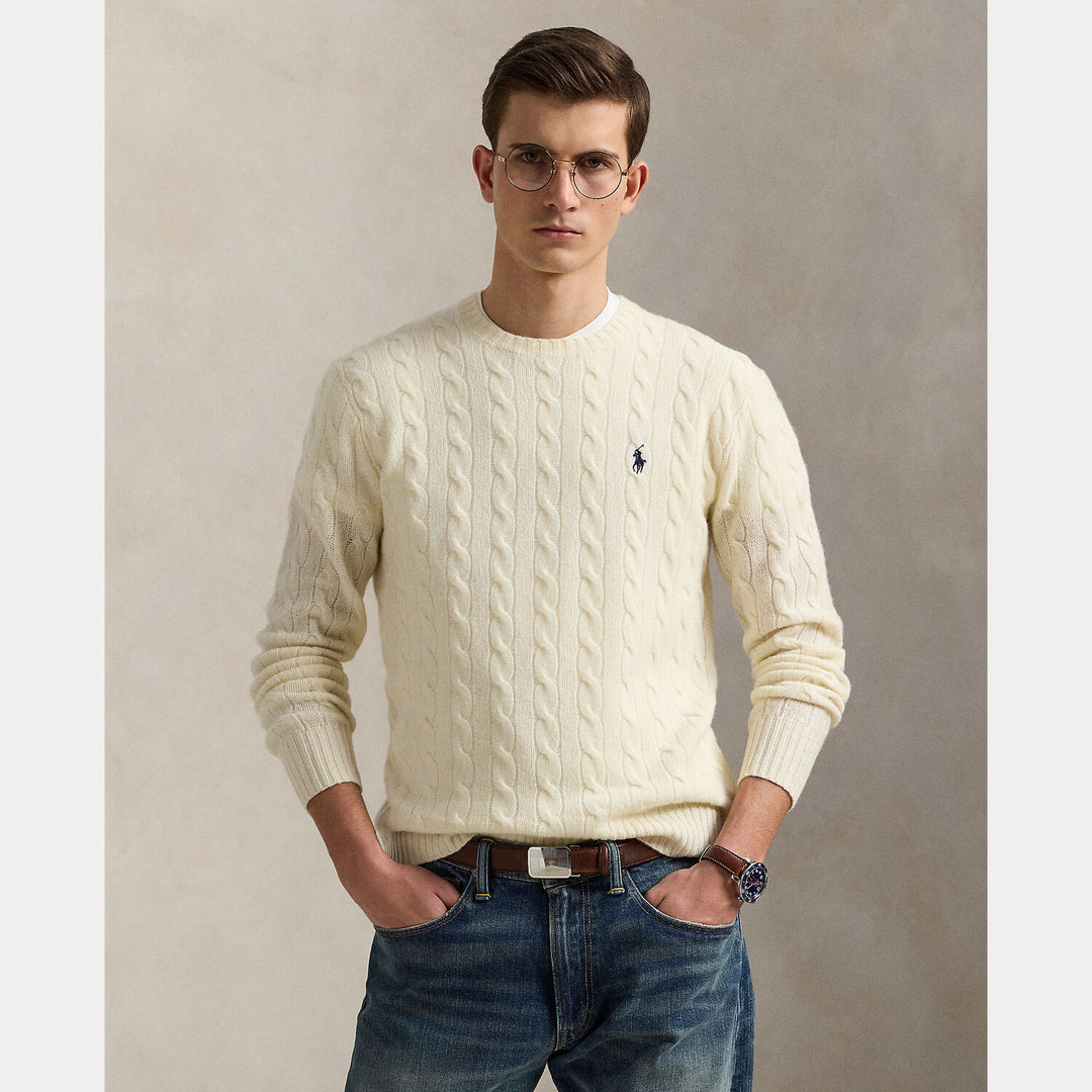 POLO Ralph Lauren Round Neck Sweater – Room-90% wol, 10% kasjmier-HEREN TRUIEN & VESTEN-Room