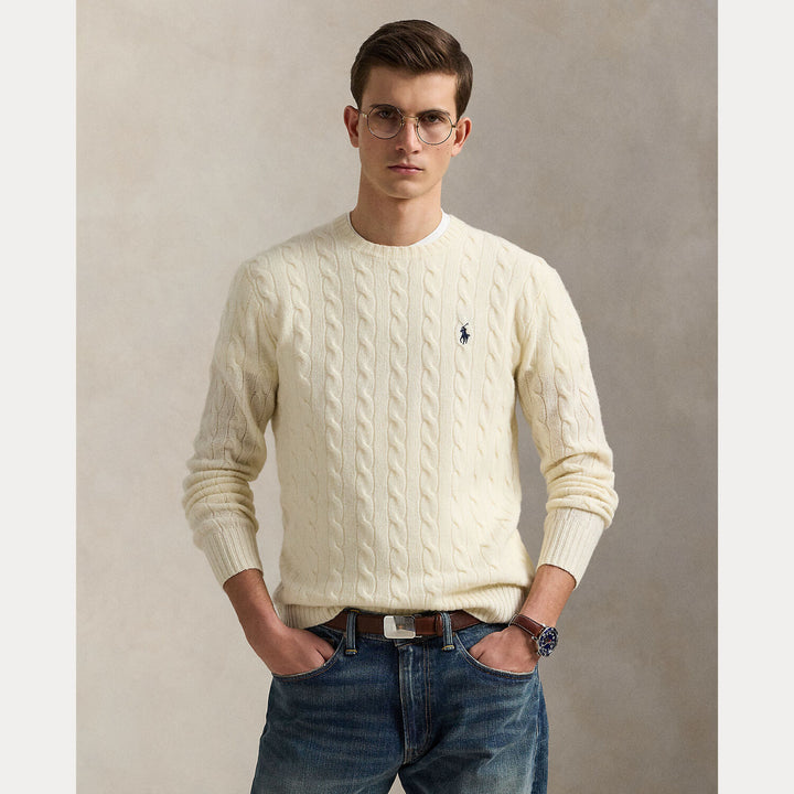 POLO Ralph Lauren Round Neck Sweater – Room-90% wol, 10% kasjmier-HEREN TRUIEN & VESTEN-Room