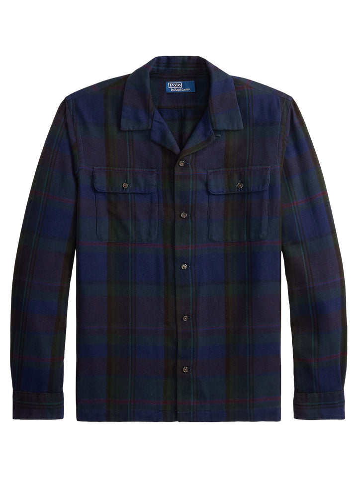 POLO Ralph Lauren Ruit Twill Shirt – Groen-100% katoen <br />Elleboogstukken: 100% geitenleer-HEREN SHIRTS-Groen