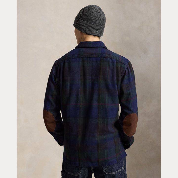 POLO Ralph Lauren Ruit Twill Shirt – Groen-100% katoen <br />Elleboogstukken: 100% geitenleer-HEREN SHIRTS-Groen