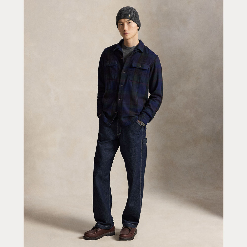 POLO Ralph Lauren Ruit Twill Shirt – Groen-100% katoen <br />Elleboogstukken: 100% geitenleer-HEREN SHIRTS-Groen