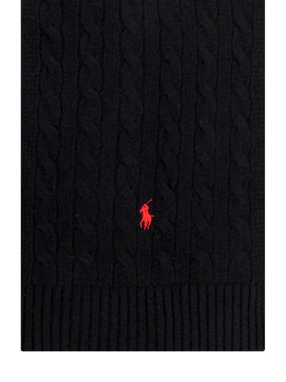 POLO Ralph Lauren shawl zwart-80% wol, 20% polyamide-HEREN ACCESSOIRES-Zwart