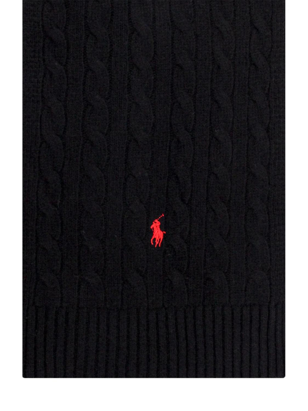 POLO Ralph Lauren shawl zwart-80% wol, 20% polyamide-HEREN ACCESSOIRES-Zwart