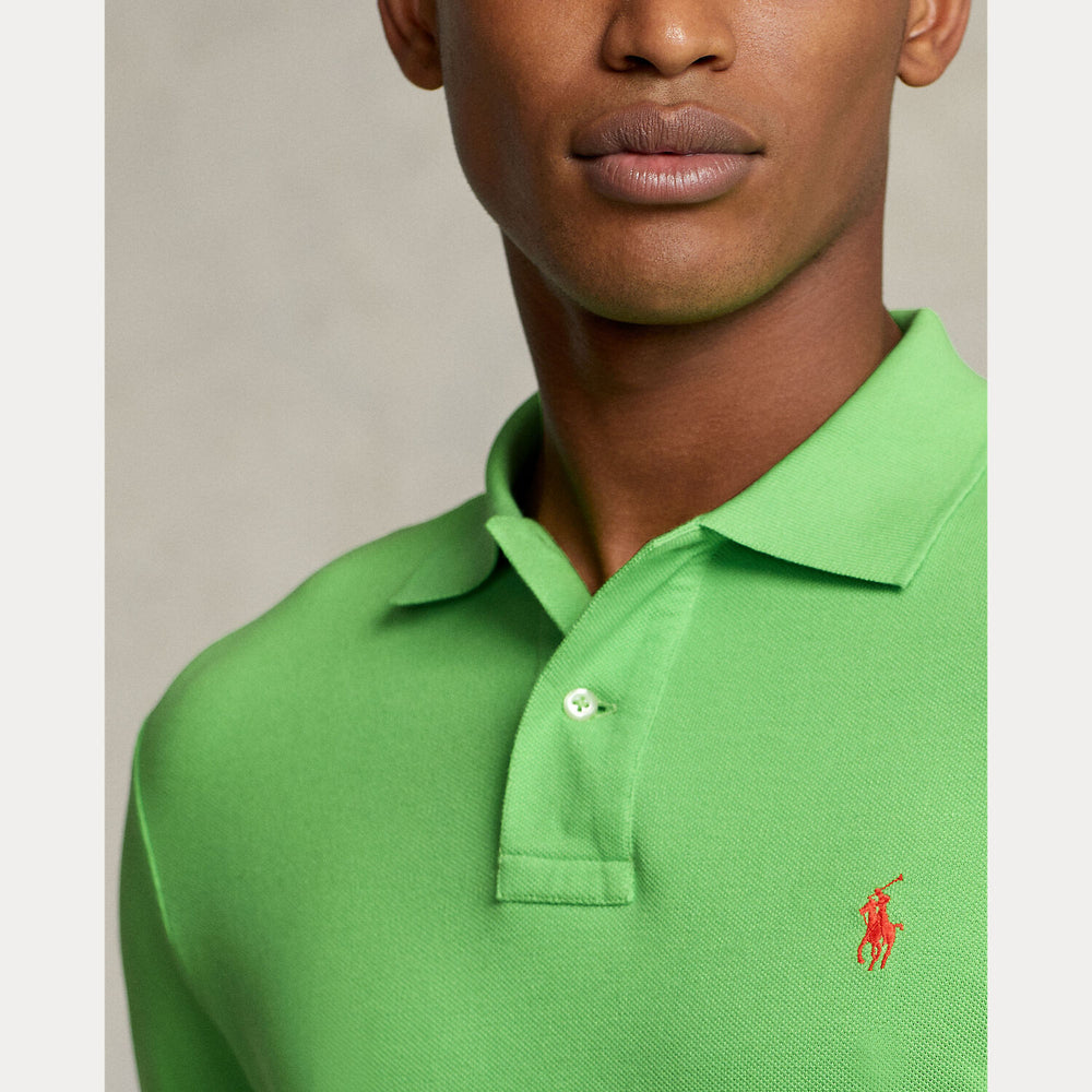 POLO Ralph Lauren shirt slim gifgroen-100% katoen-HEREN POLO'S & T-SHIRTS-Groen