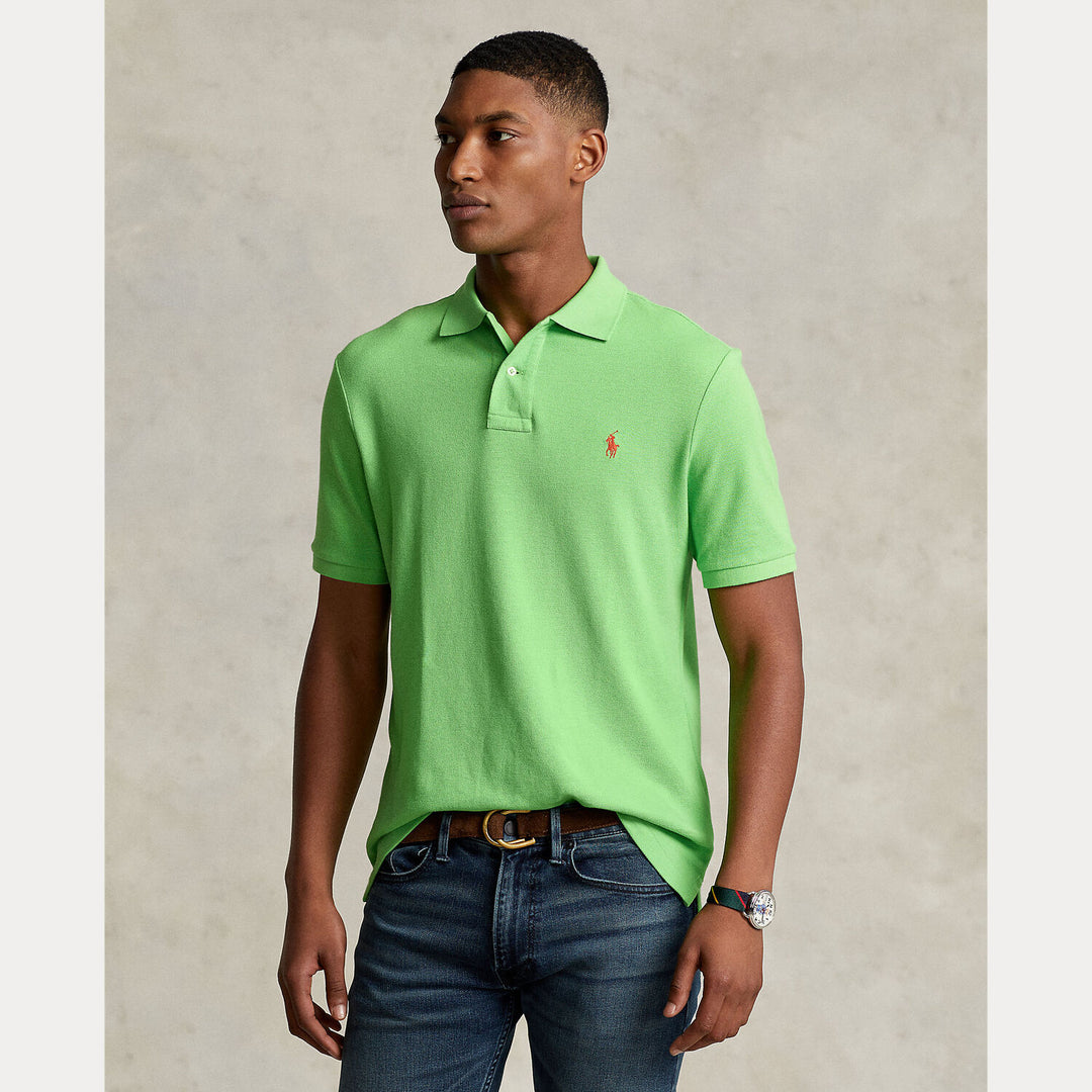 POLO Ralph Lauren shirt slim gifgroen-100% katoen-HEREN POLO'S & T-SHIRTS-Groen