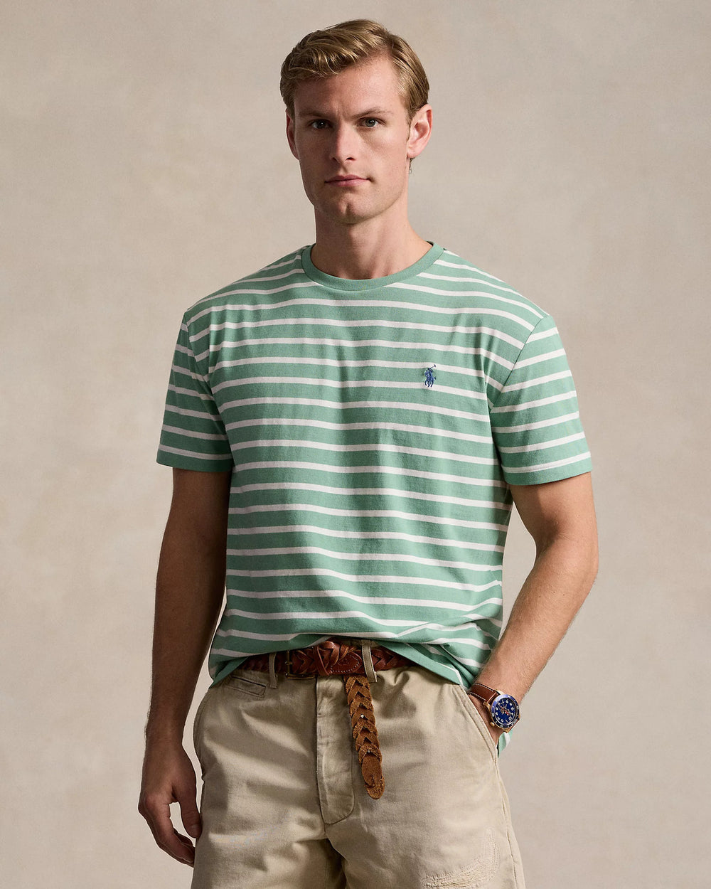 POLO Ralph Lauren short sleeve t-shirt-100%katoen-HEREN POLO'S & T-SHIRTS-Groen