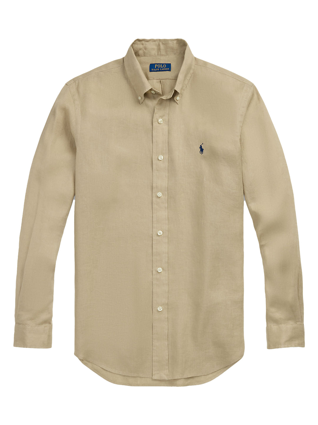 POLO Ralph Lauren slim fit linnen overhemd-100% linnen-HEREN SHIRTS-Beige