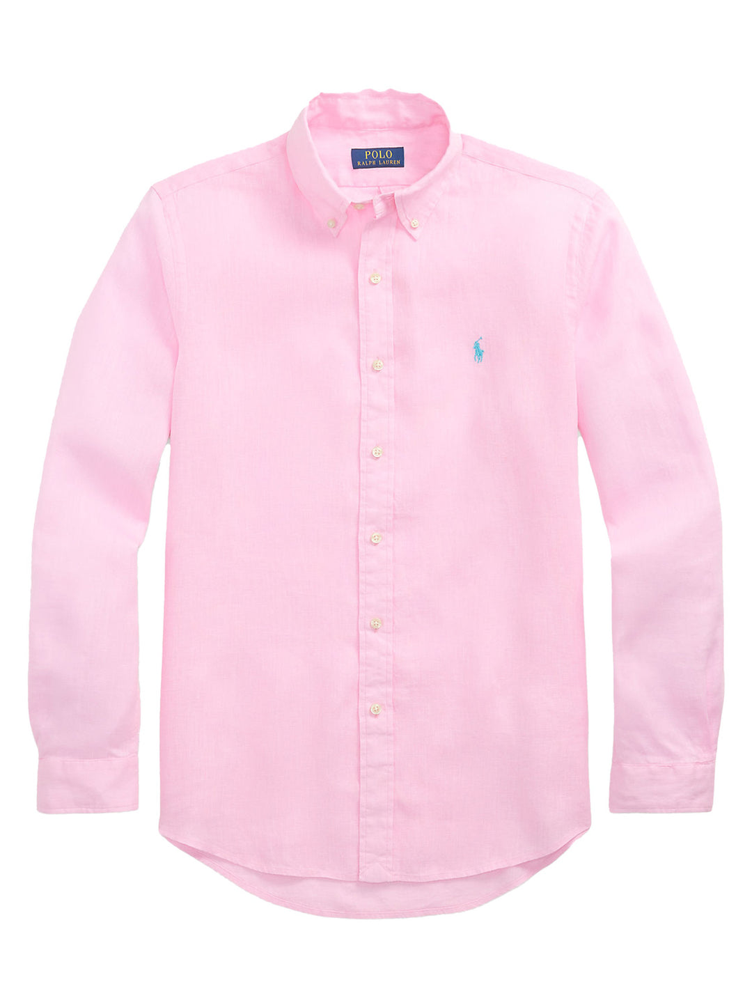 POLO Ralph Lauren Slim Fit Linnen Overhemd-100% Linnen-HEREN SHIRTS-Roze