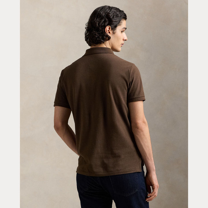 POLO Ralph Lauren Slim Fit Mesh Polo – Bruin-100% katoen-HEREN POLO'S & T-SHIRTS-Bruin