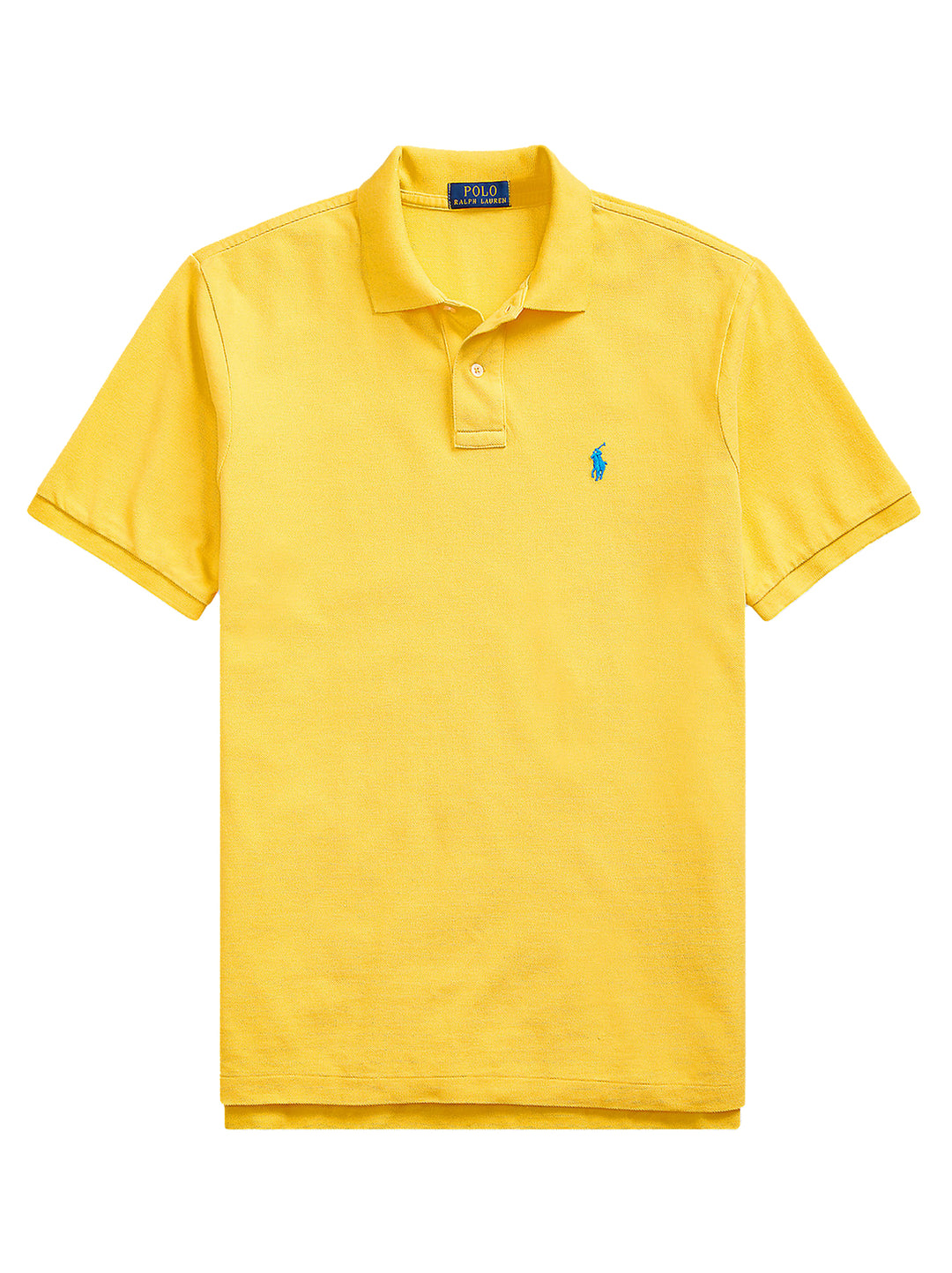 POLO Ralph Lauren Slim Fit Mesh Polo – Geel-100% katoen -HEREN POLO'S & T-SHIRTS-Geel