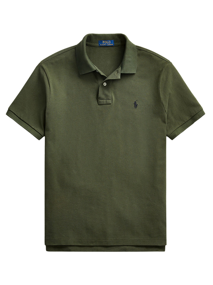 POLO Ralph Lauren Slim Fit Mesh Polo – Groen-100% katoen-HEREN POLO'S & T-SHIRTS-Groen