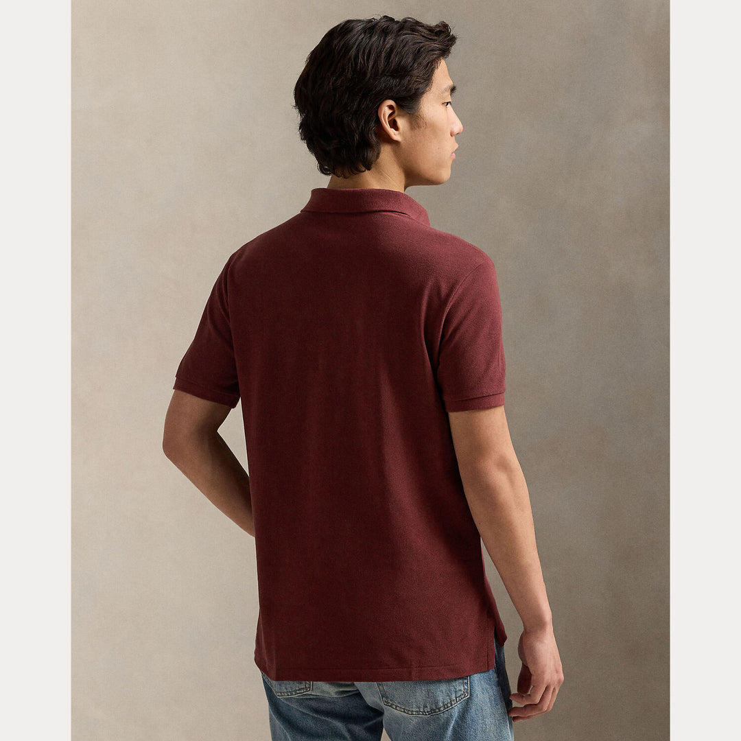 POLO Ralph Lauren Slim Fit Mesh Polo – Rood-100% katoen-HEREN POLO'S & T-SHIRTS-Rood