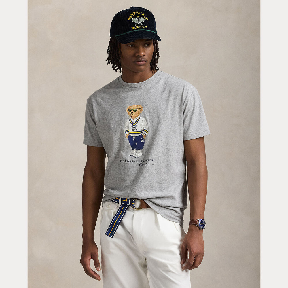 POLO Ralph Lauren Slim Fit Polo Bear T-shirt-100% katoen-HEREN POLO'S & T-SHIRTS-Grijs