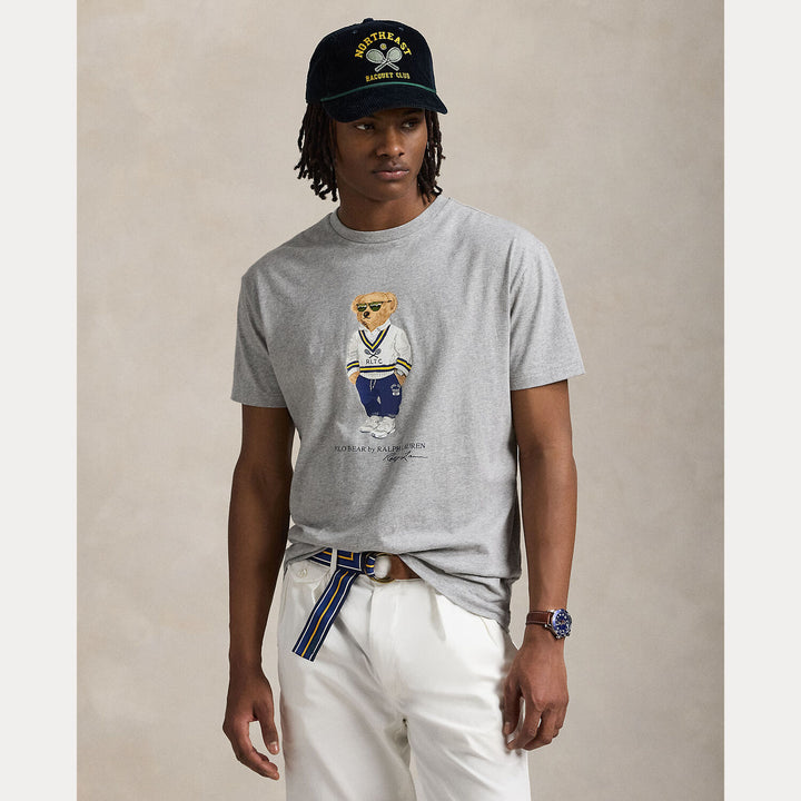 POLO Ralph Lauren Slim Fit Polo Bear T-shirt-100% katoen-HEREN POLO'S & T-SHIRTS-Grijs