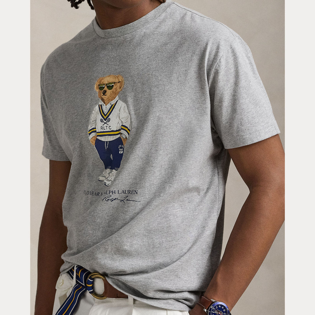 POLO Ralph Lauren Slim Fit Polo Bear T-shirt-100% katoen-HEREN POLO'S & T-SHIRTS-Grijs