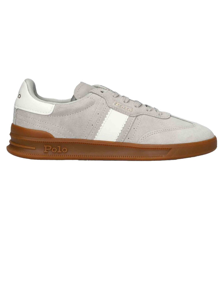 Polo Ralph Lauren Suede Retro Sneakers – Grijs-DAMES SCHOENEN-Grijs