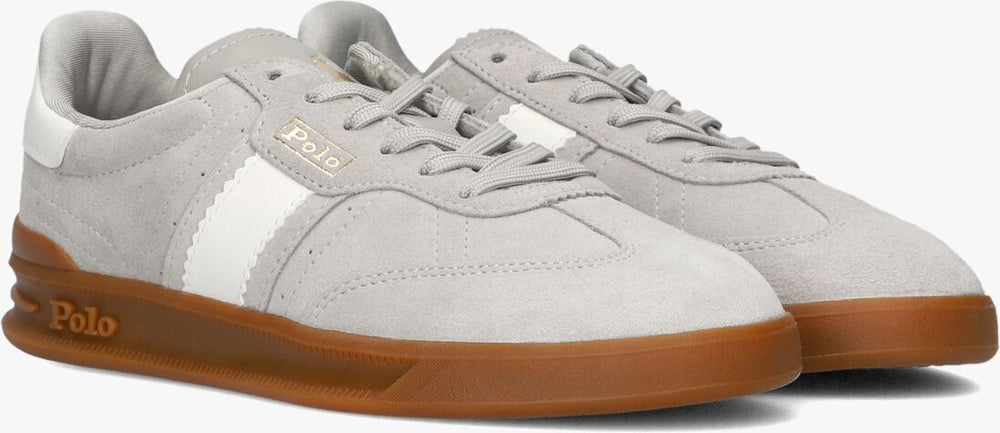 Polo Ralph Lauren Suede Retro Sneakers – Grijs-DAMES SCHOENEN-Grijs