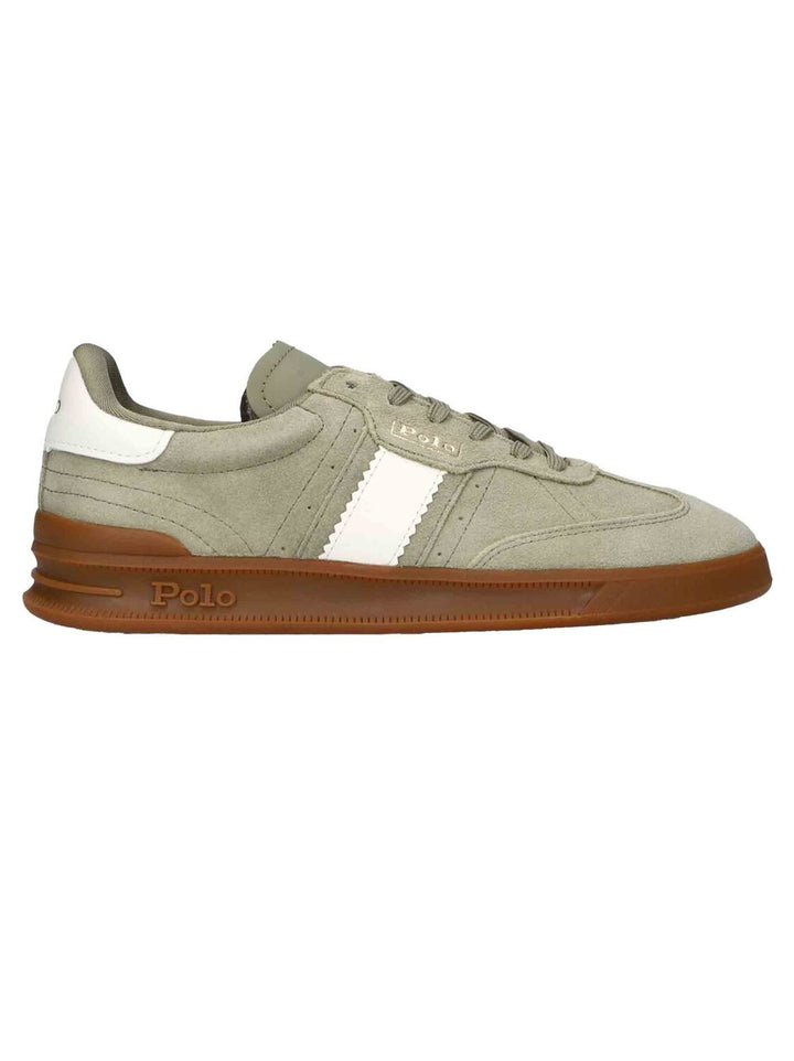POLO Ralph Lauren Suede Retro Sneakers – Groen-100% leer-DAMES SCHOENEN-Groen
