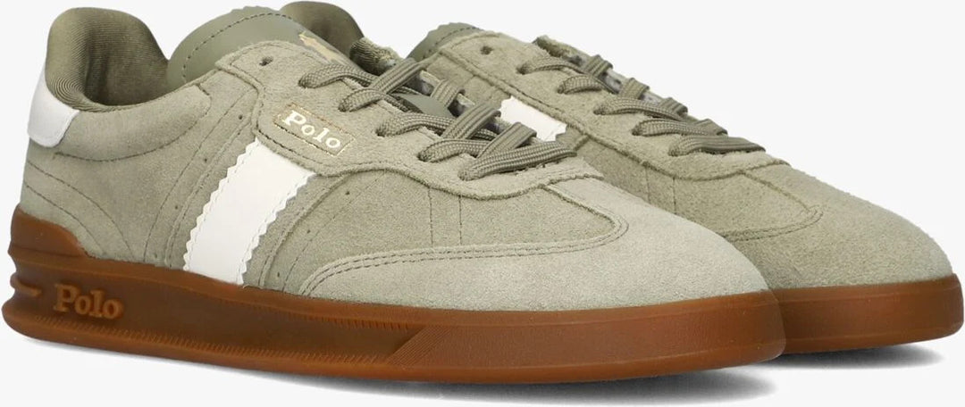 POLO Ralph Lauren Suede Retro Sneakers – Groen-100% leer-DAMES SCHOENEN-Groen