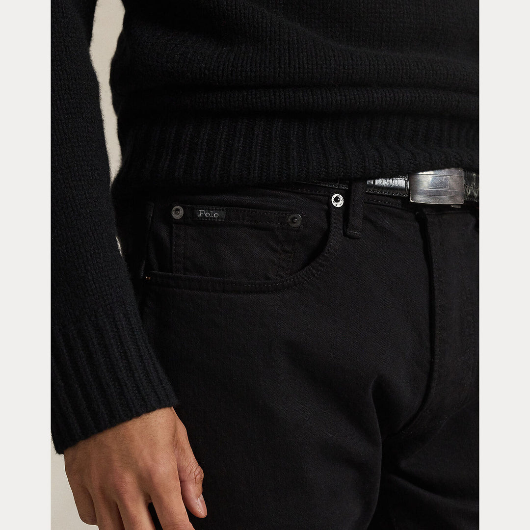 POLO Ralph Lauren – Sullivan Slim Stretch Jeans-98% katoen, 2% elastaan-HEREN BROEKEN-Zwart