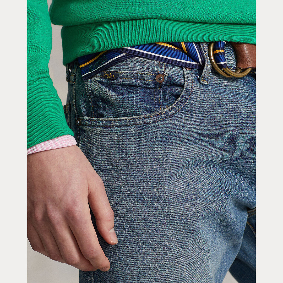 POLO Ralph Lauren Sullivan Slim Stretch Jeans-99% katoen, 1% elastaan-HEREN BROEKEN-Blauw