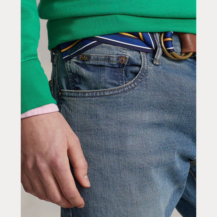 POLO Ralph Lauren Sullivan Slim Stretch Jeans-99% katoen, 1% elastaan-HEREN BROEKEN-Blauw