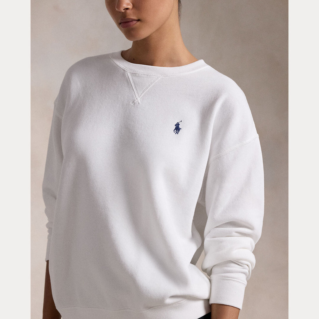 POLO Ralph Lauren Sweater – Wit-100% katoen-DAMES TRUIEN & VESTEN-Wit