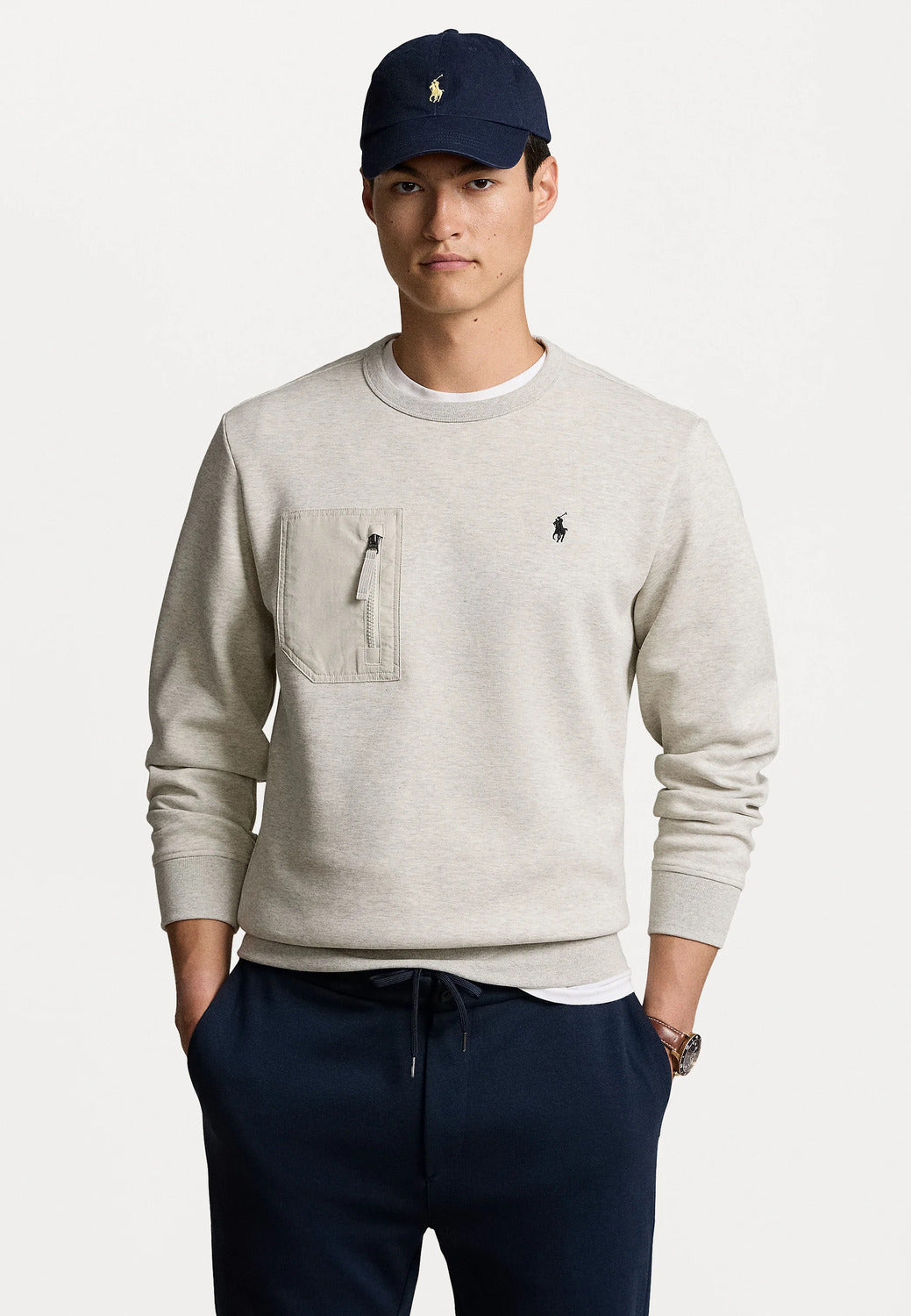 POLO Ralph Lauren sweatshirt-98% Katoen<br />2& Elastaan-HEREN TRUIEN & VESTEN-Grijs