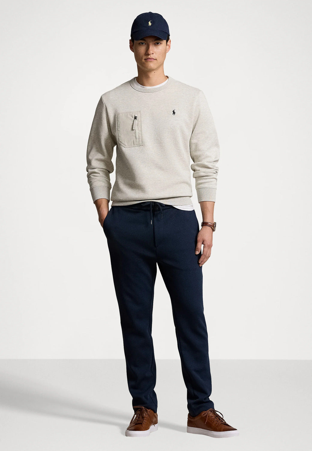 POLO Ralph Lauren sweatshirt-98% Katoen<br />2& Elastaan-HEREN TRUIEN & VESTEN-Grijs