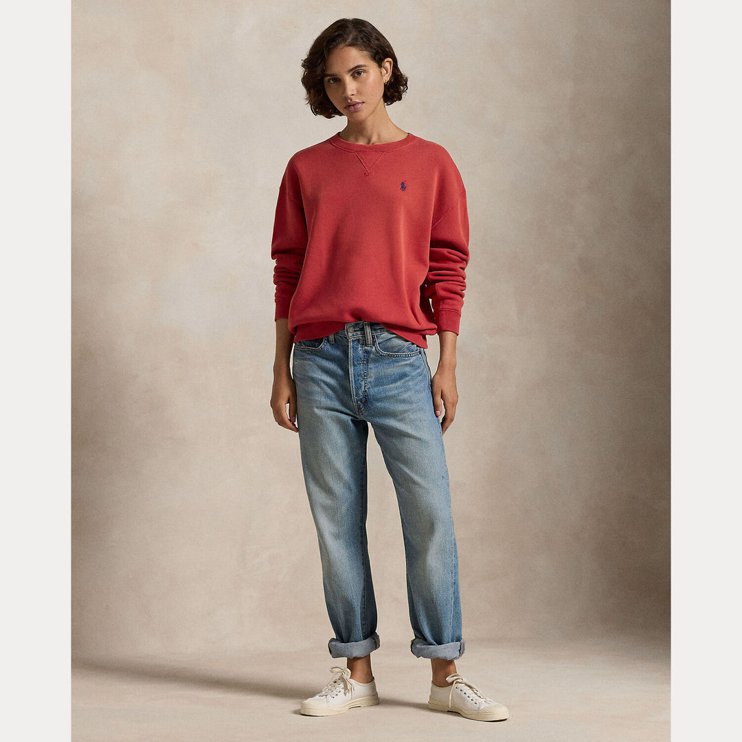 POLO Ralph Lauren sweatshirt met logo-Model: 83% katoen, 17% polyester.-DAMES TRUIEN & VESTEN-Rood