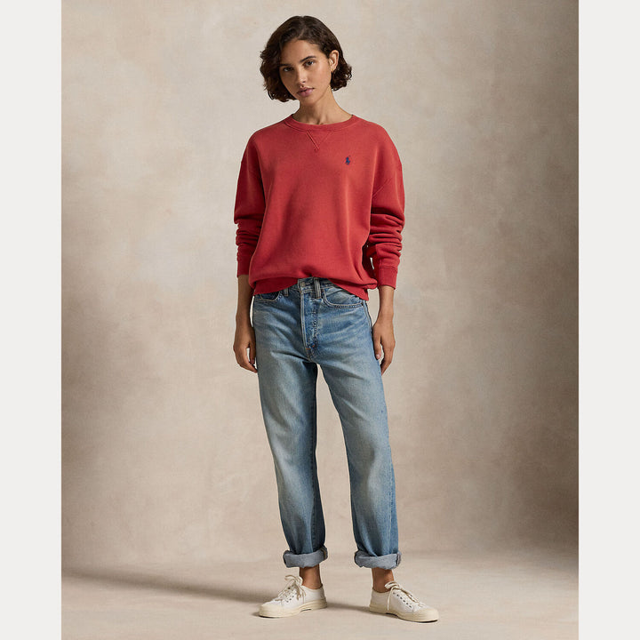 POLO Ralph Lauren sweatshirt met logo-Model: 83% katoen, 17% polyester.-DAMES TRUIEN & VESTEN-Rood