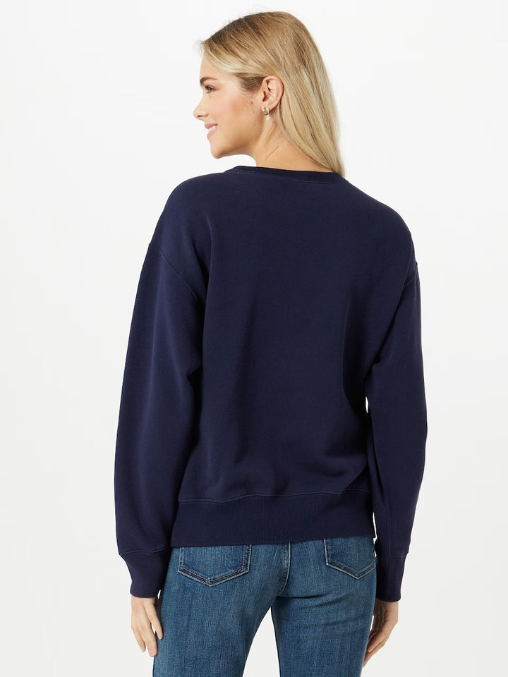  POLO Ralph Lauren sweatshirt met ronde hals-Model: 83% katoen, 17% polyester.-DAMES TRUIEN & VESTEN-Blauw