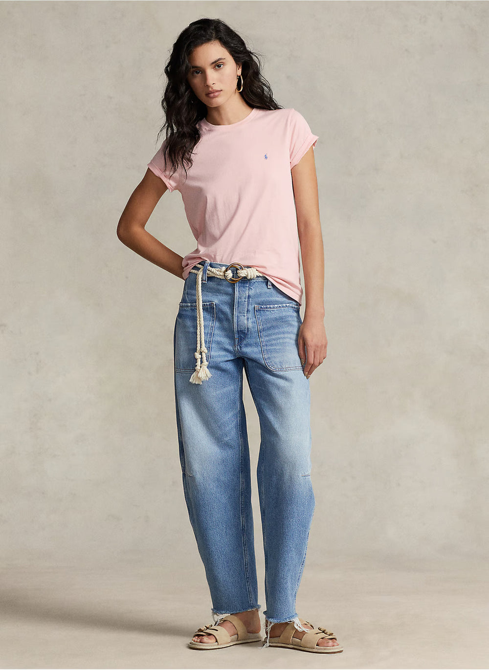 POLO Ralph Lauren t-shirt-100% katoen-DAMES TOPS & BLOUSES-Roze