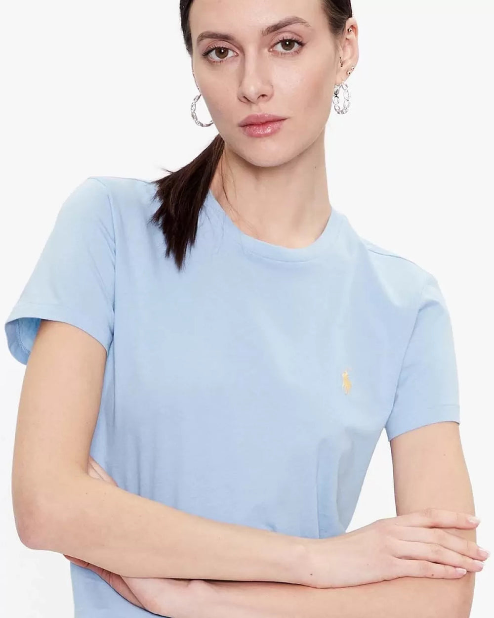POLO Ralph lauren t-shirt blauw-100% katoen-DAMES TOPS & BLOUSES-Blauw