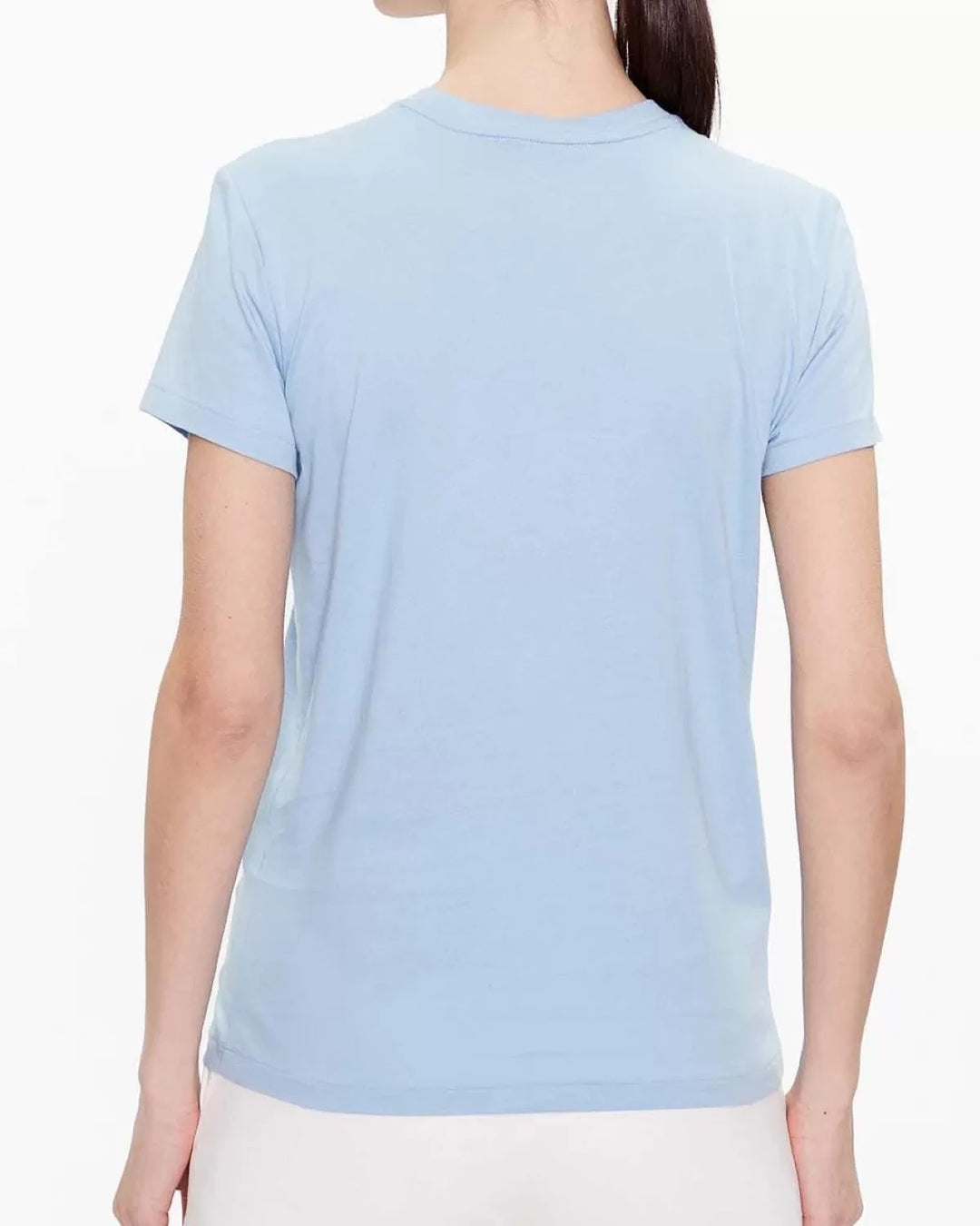 POLO Ralph lauren t-shirt blauw-100% katoen-DAMES TOPS & BLOUSES-Blauw