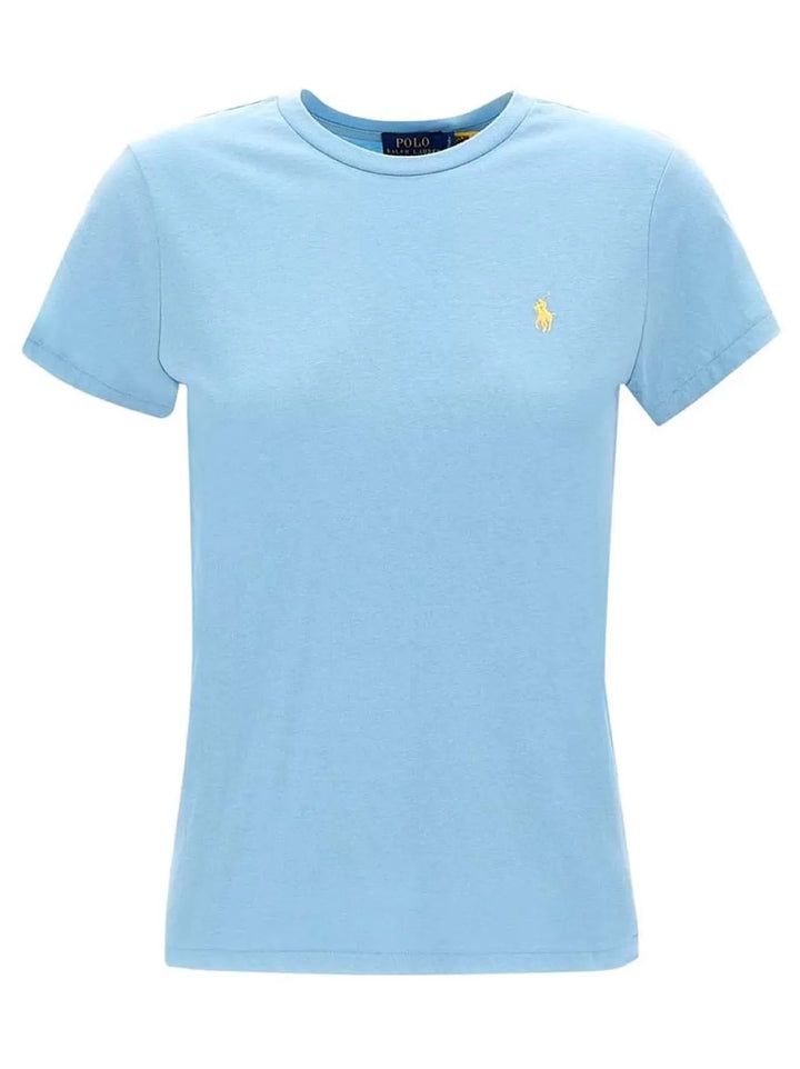POLO Ralph lauren t-shirt blauw-100% katoen-DAMES TOPS & BLOUSES-Blauw