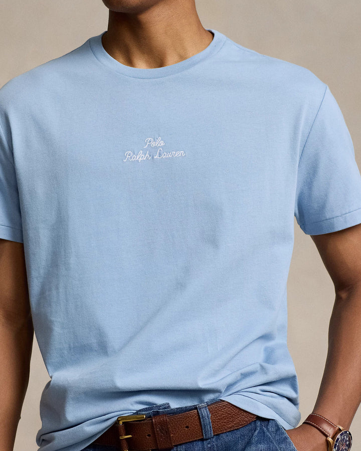 POLO Ralph Lauren T-shirt blauw-100% katoen-HEREN POLO'S & T-SHIRTS-Blauw