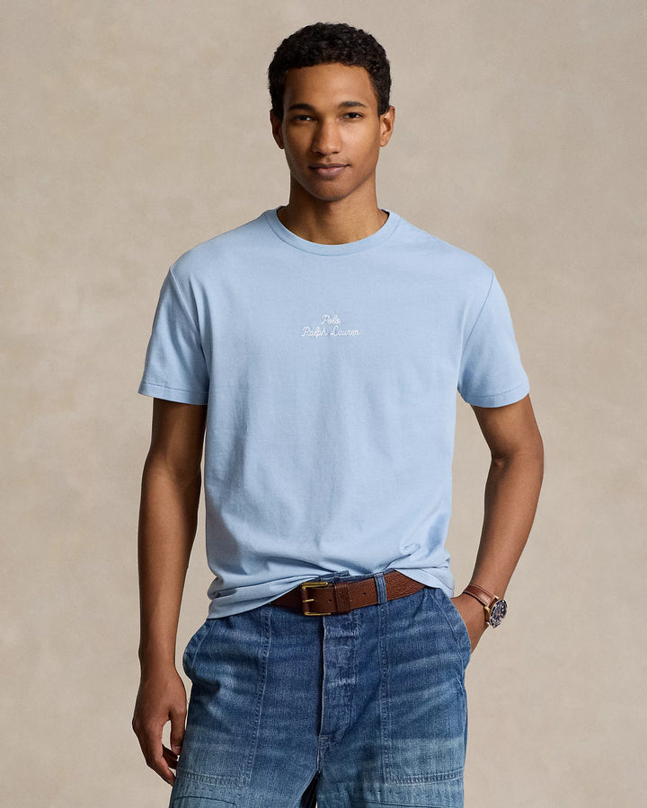 POLO Ralph Lauren T-shirt blauw-100% katoen-HEREN POLO'S & T-SHIRTS-Blauw