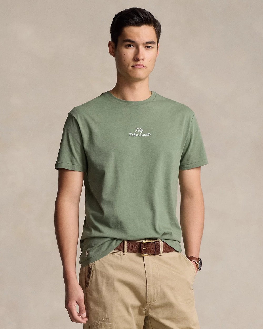 POLO Ralph Lauren T-shirt groen-100% katoen-HEREN POLO'S & T-SHIRTS-Groen