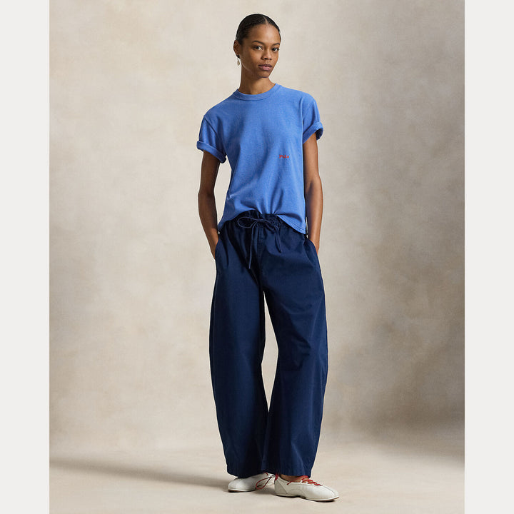 POLO Ralph Lauren T-shirt korte mouw – Blauw-100% katoen-DAMES TOPS & BLOUSES-Blauw