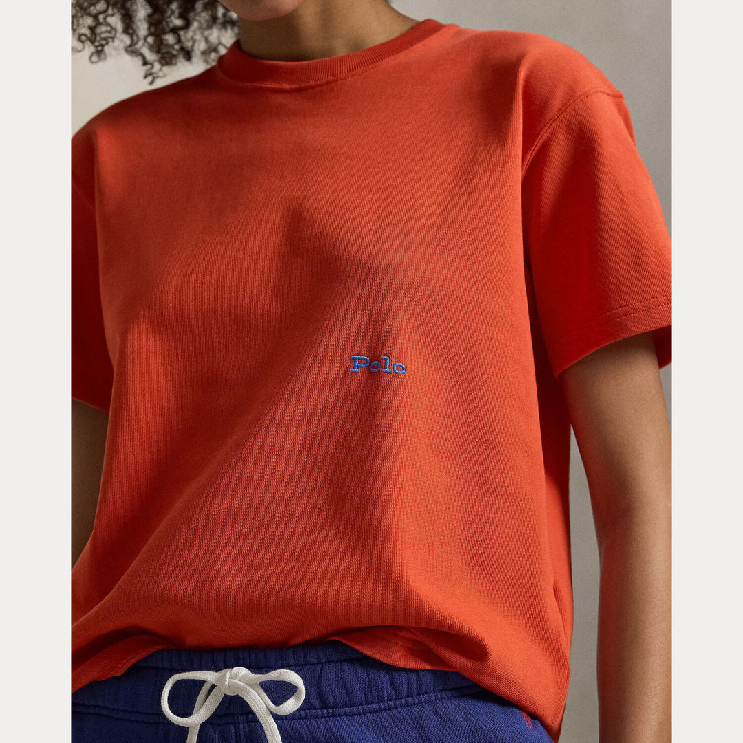 POLO Ralph Lauren T-shirt korte mouw – Oranje-100% katoen-DAMES TOPS & BLOUSES-Oranje