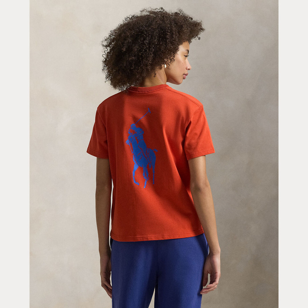 POLO Ralph Lauren T-shirt korte mouw – Oranje-100% katoen-DAMES TOPS & BLOUSES-Oranje