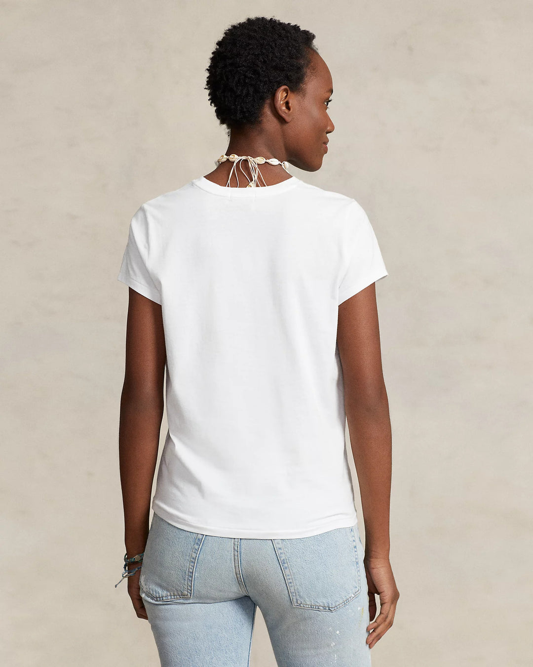 Polo Ralph Lauren T-Shirt – Wit-100% katoen-DAMES TOPS & BLOUSES-Wit